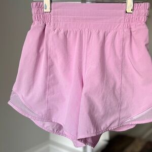 Lululemon Hotty Hot Running Shorts Pink Size 2 Lined Athletic Gym Short